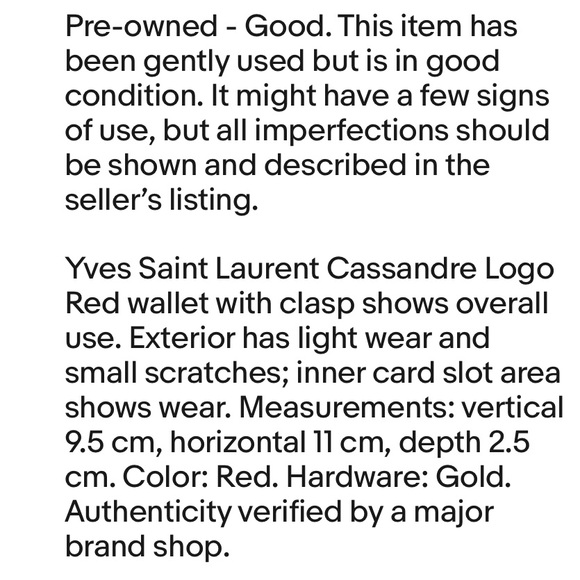 Yves Saint Laurent Vibrant Red Leather Accessory - Picture 13 of 13